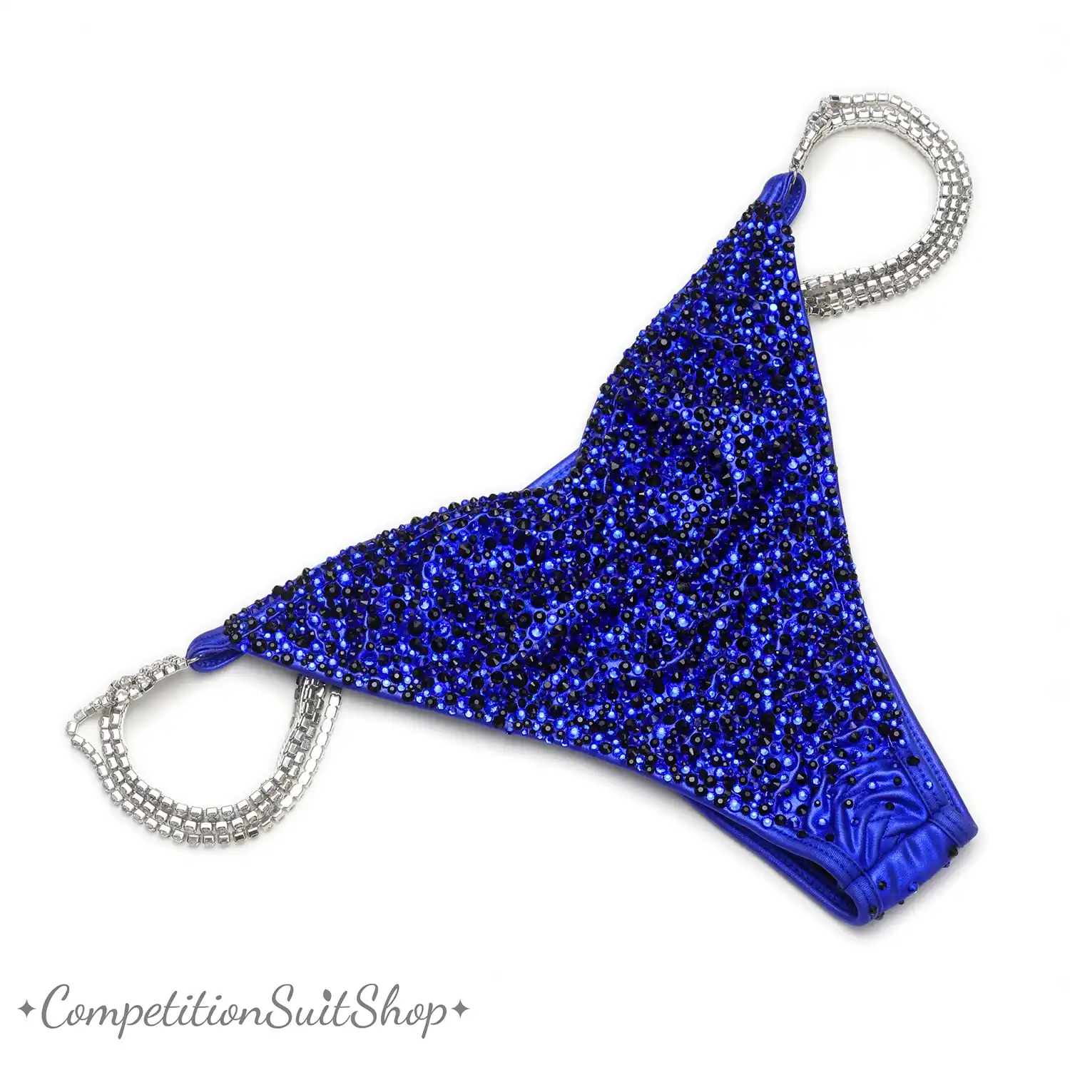 Royal Blue Black Virtus Bikini Competition Suit (B130)